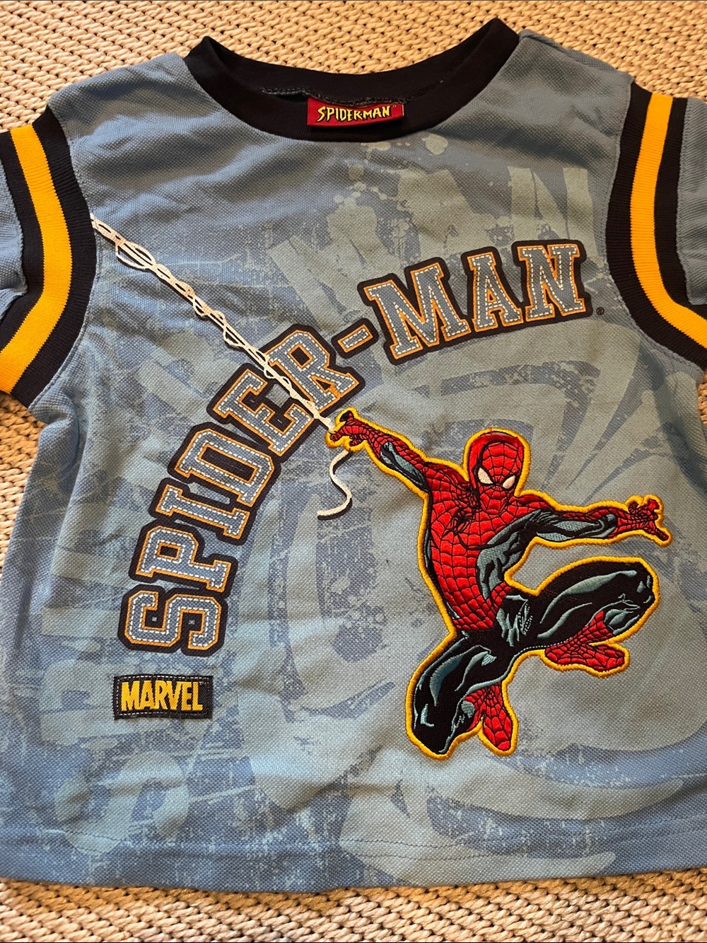 Shirt Spider-Man boys new size 6 cotton 40% polyester short sleeves
